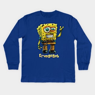 Grunge Bob Kids Long Sleeve T-Shirt